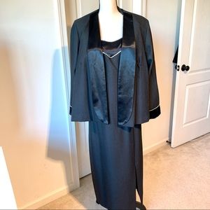 Vintage CANDLELIGHT & CHAMPAGNE Rhinestone Embellished Formal Dress Set—…